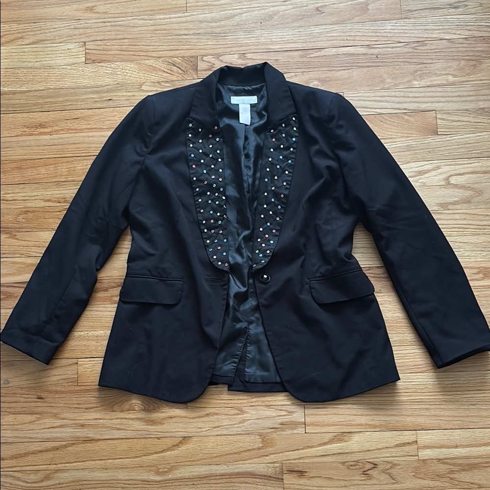 Covington Black Embellished Blazer Jacket